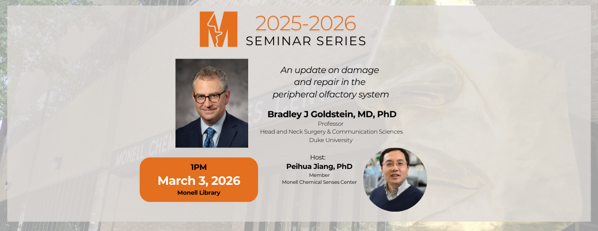 Monell Seminar: Bradley J Goldstein, MD, PhD